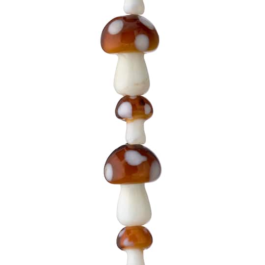 12 Packs: 7 ct. (84 total) Mushroom Glass Beads by Bead Landing&#x2122;